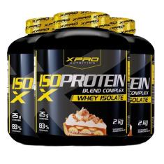 Kit 3x Whey Iso Protein Isolado Complex  Blend 2Kg - XPRO-Unissex