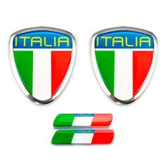 Emblema Escudo Italia C/Moldura Alto Relevo Fiat Par