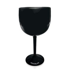 Taça Gin Preta Acrílico Ps KrystalON