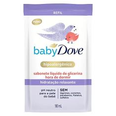 Sabonete Líquido de Glicerina Hidratação Relaxante Dove Baby Hora de Dormir Sachê 180ml Refil, Baby Dove
