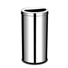 Lixeira Com Tampa 1/2 Lua Ø30x60cm Brinox Decorline Lixeiras Aço Inox