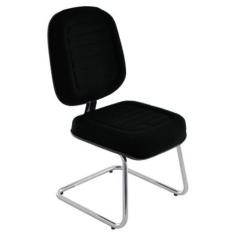 Cadeira Diretor Para Escritório Cromada Linha Blenda Preto