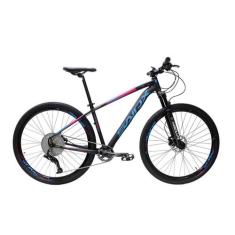 Bicicleta Aro 29 Bike Saidx Gallant Pro 12v , Preto fos, Ad azul, Rosa
