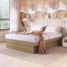 Cama Casal Bogotá com Baú Articulável Marrom - Art In Móveis