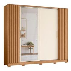 Guarda Roupa Casal Jacarandá 4 Portas Flex com 4 Espelhos - Móveis Alb