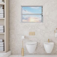 Janela de Alumínio Basculante 40x60cm Fortline Branco