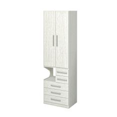 Guarda-roupa De 2 Portas Com Mesa De Cabeceira 1224 Direito Carvalho Claro