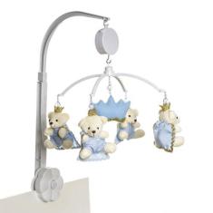 Móbile Musical Ursinho Príncipe Quarto Bebê Menino - Potinho de mel