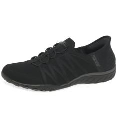 Skechers Breathe Easy feminino - Roll with Me, Preto, 35