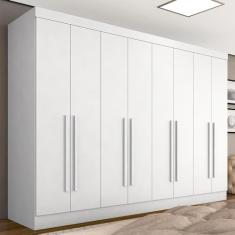 Guarda Roupa Casal Mayra 8 Portas Branco - Moveis Arapongas Branco