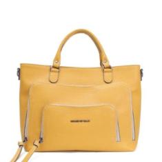 BOLSA FEMININA EM COURO ALÇA DE MÃO VERDE TIFFANY COM LARANJA "OLIVIA AMARANTOS"-Feminino