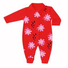 Macacão Estampado Suedine Roupa Para Bebe Inverno Quentinho - Koala Ba