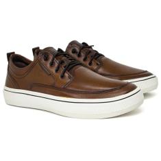 Tênis Sapatênis Masculino Democrata Denim Fender Couro Conforto Cadarço 290202-Masculino