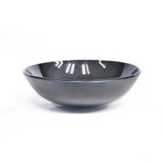 Cuba de vidro redonda 31cm grafite - CubaseGabinetes