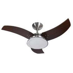 Ventilador De Teto Venom Led 3 Pás Alumínio E Tabaco 130W Tron 