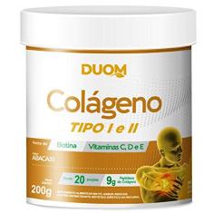 Colágeno Tipo I e II em Pó com Vitaminas 200g Abacaxi - Duom