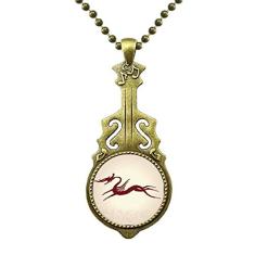 DIYthinker Colar de retrato de animal de dragão chinês, joia antiga com pingente de música