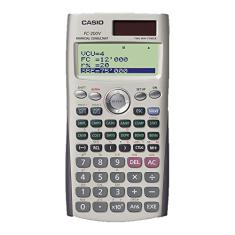 Calculadora Financeira com Monitor de 4 Linhas, Casio, FC-200V, Cinza