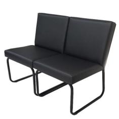 Sofá para sala de espera e recepção Linha Foggia Preto - Design Office