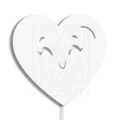 Luminária Abajur Parede Coração Madeira G9 30cm Decoração - Madelumi, 