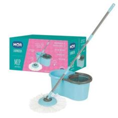 Esfregao Mop Balde Giratorio Limpeza Pratica Rapida 13lt Mor