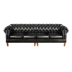 Sofá Dom Pedro Chesterfield Modulado 4 Lugares Decoração Sara Recepção