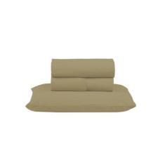 Jogo Lençol de Cama Solteiro 03 peças PREMIUM Percal 300 Fios 100% Alg