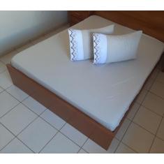 Jogo de Lencol Solteiro 2 Pecas Bordado Percal 400 Fios - Bordados Elz