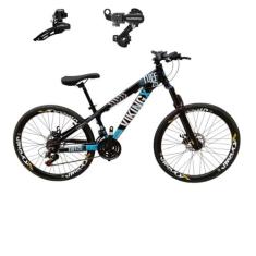 Bicicleta Aro 26 Vikingx Tuff 25 Cambio Shimano Traseiro Dianteiro 24v