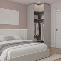 Guarda-roupa Modulado de Canto 2 Peças 2 Portas Jade Cabecasa Madeiramadeira