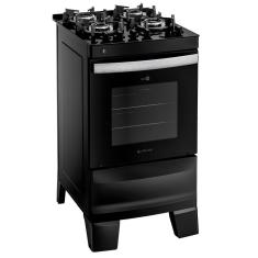 Fogão Atlas Agile Glass 4 Bocas Com Acendimento Automático Preto