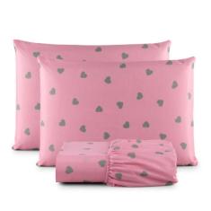 Jogo De Lençol Casal 3 Peças Basic Estampado 180 Fios Percal - Lonhnho