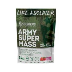Hipercalórico Army Super Mass - 3Kg - Soldiers Nutrition, Morango