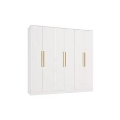 Guarda-roupa 6 Portas 4 Gavetas Kappesberg Adapt Branco