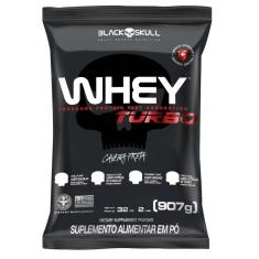 Whey Protein Turbo Black Skull Sache 907g Sabores-Unissex