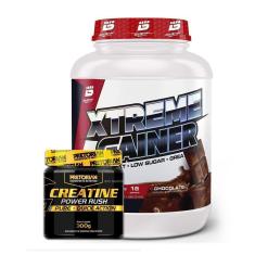 Kit Xtreme Gainer 3Kg Bio Sports USA + Creatina Power Rush 300g Pretorian-Unissex
