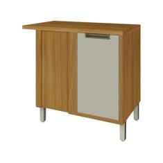 Balcão de Cozinha Imperatriz Canto Reto 1 Porta c/ Tampo 93cm Freijo/O