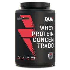 Whey Protein Concentrado Pote 900G Dux Nutrition - Sabor Morango