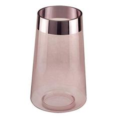 VASO VIDRO ROSA 17x29cm