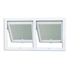Janela de PVC Maxim-Ar 80x120cm 2 Basculas com Vidro Mini Boreal ITEC Brimak Branco