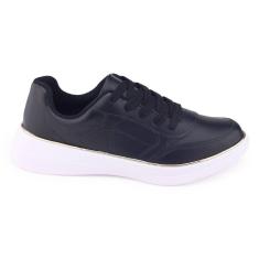 Tênis fem Beira Rio 4306.204 Napa casual filete gold cadarço