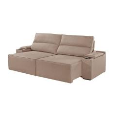 Sofá 2 Lugares Retrátil E Reclinável M-180 Martins Veludo Bege