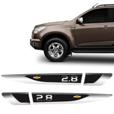 Par De Aplique Lateral S10 2.8 Chevrolet Emblema Resinado - SPORTINOX