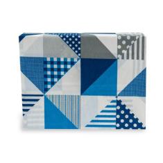 Lençol de Cima  c/ Bainha Solteirão Percal Estampado 180 Fios - Dryka 