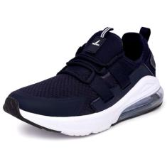 Nautica Tênis masculino – Tênis de corrida com cadarço com almofada de ar – Calçado atlético leve e confortável para uso diário e treinamento físico, Azul-marinho, 42