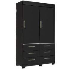 Guarda Roupa Buzios Sem Espelho Solteiro 2 Portas 6 Gavetas Rud Rack -