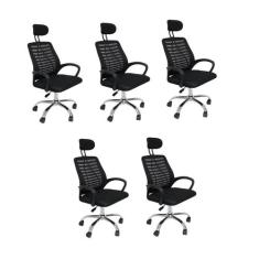 Kit 5 Cadeiras de Escritório Presidente Tela Mesh Cádis - Versi