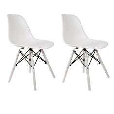Conjunto com 2 Cadeiras Charles Eames ii Branco