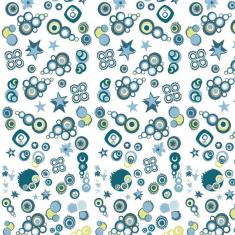 Papel Parede Estrela E Bolhas Azuis Adesivo Decorativo Sala