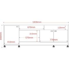 Rack Bancada Dallas Canela E Off White